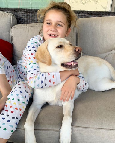 Lilly with her service dog, Indy!