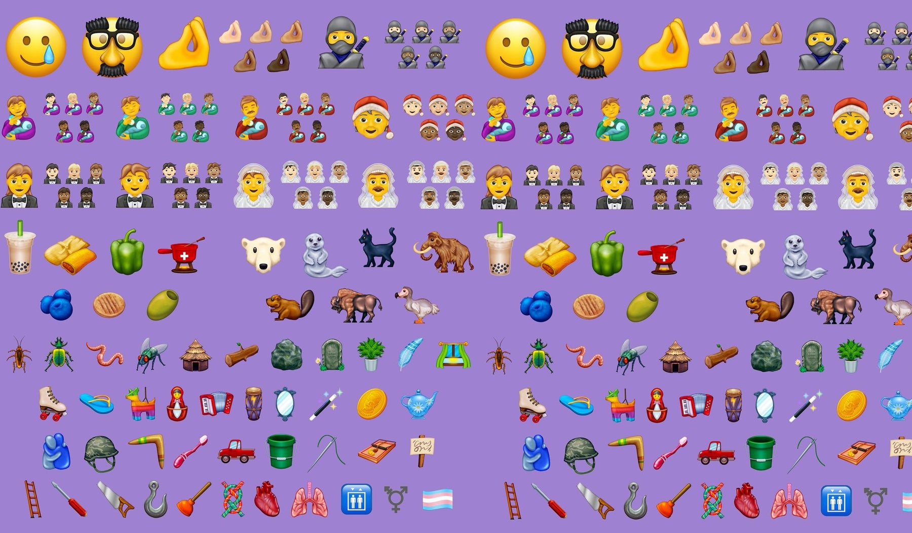 display of new emojis 2020