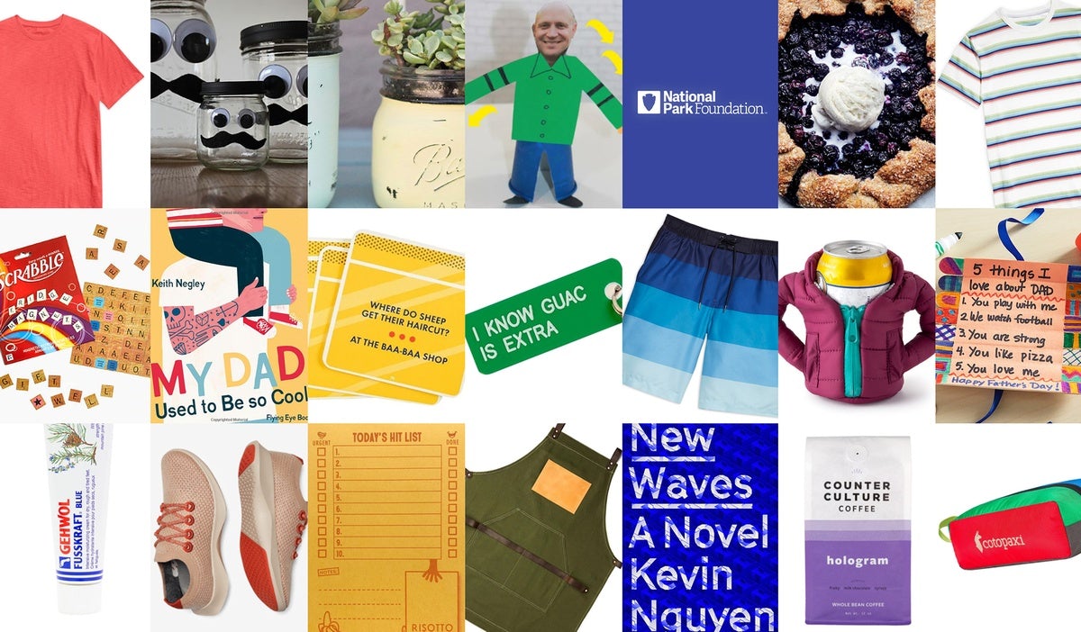 grid of father's day gift ideas