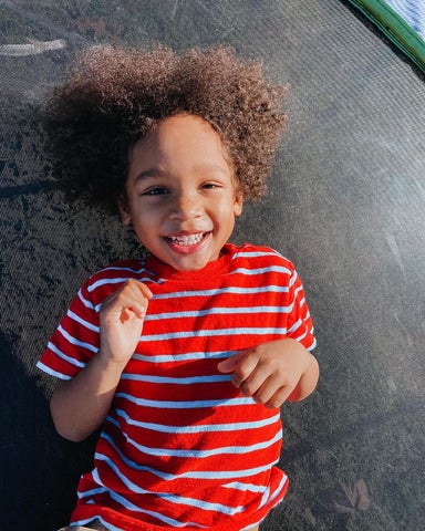 Jackson in his happy place, his trampoline!